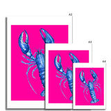 Pink Lobster GIclee print - A4-A2