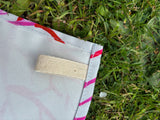 Tea towel - Oh SO bright Pink and Grey Coral and Starfish