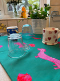 Tea towel - "Oh SO bright" Dashing Dachshunds