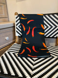 Tea towel - "Oh SO bright" - Hot Chillies