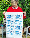 Me with fish tea towel