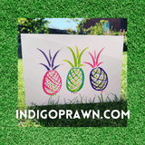 Brilliant, quirky Pineapples card, wrap and apron gift set