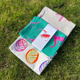 3 tea towels octopus, starfish, pineapple