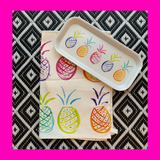 funky pineapple tray and tea towel