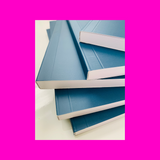 Fish notebook in a piles showing the thickness