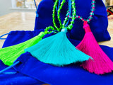 Fun and funky Crystal Tassel Necklaces