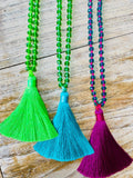 Fun and funky Crystal Tassel Necklaces