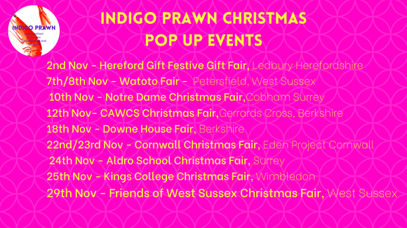 dates for my Christmas pop up events 