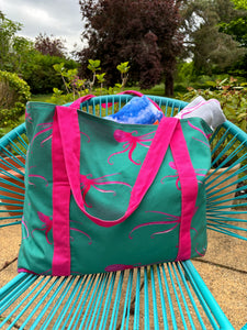 Supersized Beach Bags - Pink Octopus