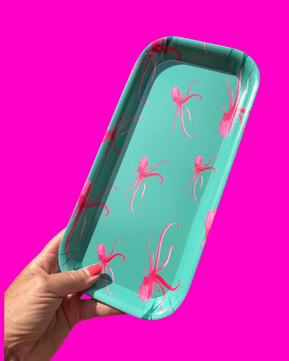 Small tray - Funky little Pink Octopus