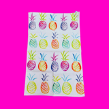 Oh so bright tea towel - Pineapple