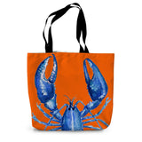 Orange Lobster Love Canvas Tote Bag - FREE SHIPPING