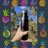Popping pineapple water bottles white and grey