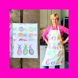 Brilliant, quirky Pineapples card, wrap and apron gift set