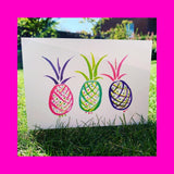 Bright and quirky pineapple greeting card