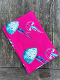 Oh SO bright jellyfish  folded tea towel