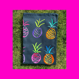 Quirky brilliant grey pineapple tea towel