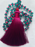 Fun and funky Crystal Tassel Necklaces