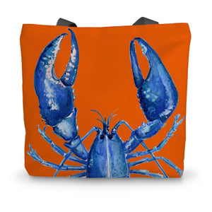 Orange Lobster Love Canvas Tote Bag - FREE SHIPPING